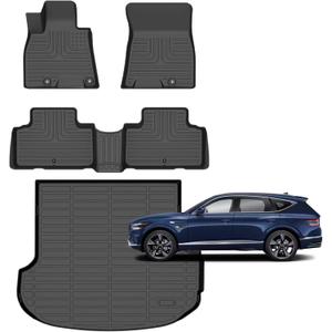 for Genesis GV80 Floor Mats 2026-2021(Only fit 5 Seats),Car Mats for Genesis GV80 All Weather Floor Mats Cargo Liner Accessories 2021-2026