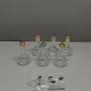 6 Pcs Bitters Bottle Set 1.7 oz Glass Dash Bottle with Dasher Top for Cocktail Bartender Home Bar (Gold,Rose Gold,Silver)