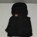 Winter Warm Fleece Knit Hats Touch Screen Gloves Neck Scarf Set Winter Gifts for Unisex Adult