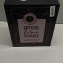 Gusto Nostro Crystal Glasses Set of 4, 22 Oz Long Stem Modern Glasses for White and Red, Dishwasher Safe, Fancy, Elegant, Large and Tall Glass for Wedding Christmas Anniversary (Crystal Design 3)