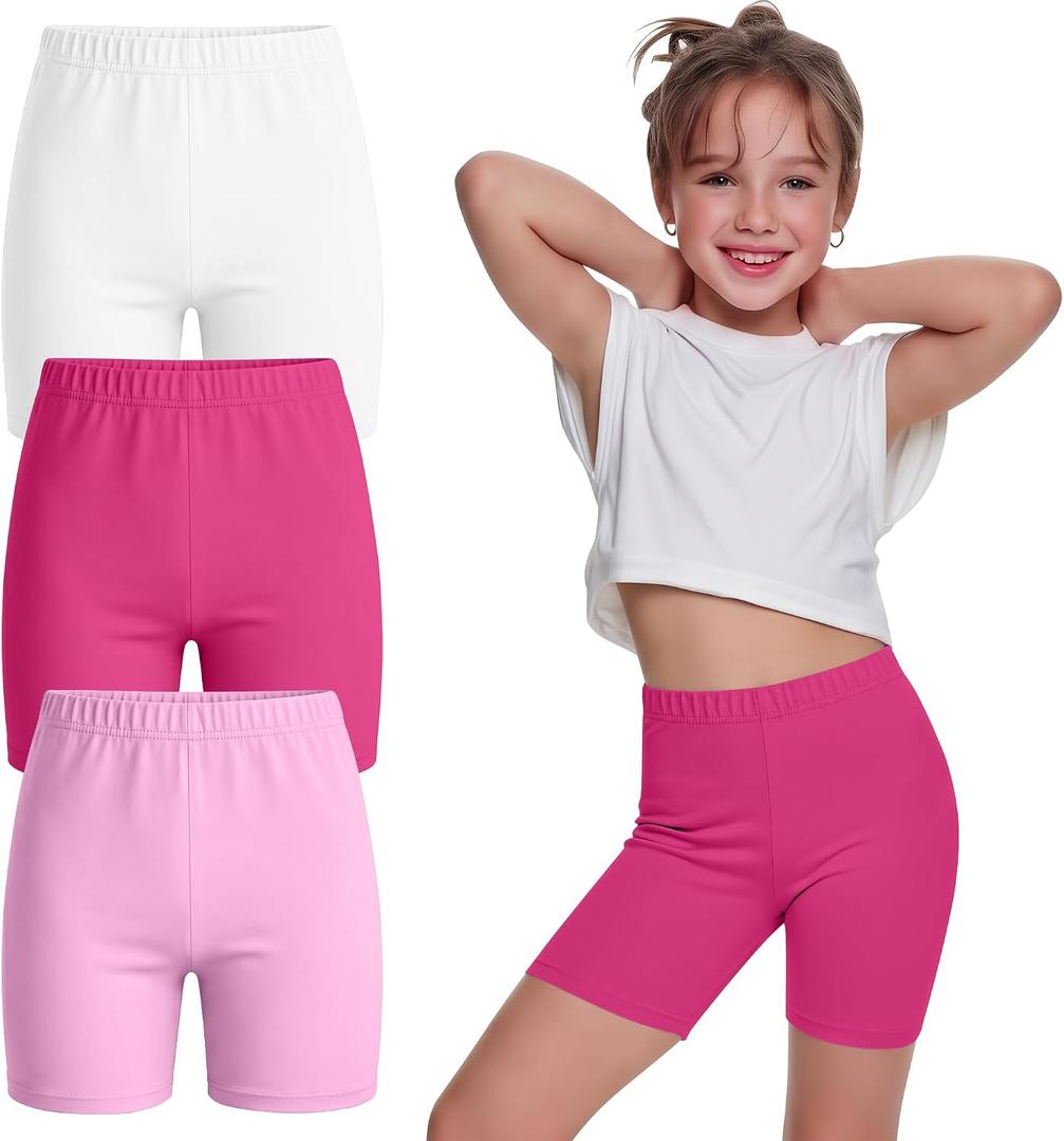 3 Pack Girls Bike Shorts 5-14 Years