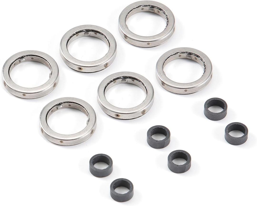 Set of 6 Fuel injector Gasket Ring & Element 13537591006 + 13537577649 Compatible with BMW 135i 228i 335i 428i 528i 535i 740i X3 X5 X6
