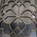 Wood Small Wall Shelves for Candle - Decorative Farmhouse Floating Shelf Candle Sconces for Wall Decor - Rustic Carved Floating Shelf Wooden Shelving for Bathroom Bedroom (Window Grille, Distressed Gray-white)