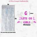 Pink & Rose Gold Cow Print Balloon Arch, Disco Boot Foil Balloons, 111Pcs Cowgirl Bachelorette Party Decorations Kit - 'Lets Go Girls' Banner - Perfect for Last Rodeo, Western, & Bachelorette Parties