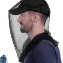 South to East Premium Mosquito Head Net for Insect 1 Pack, Ultra Large & Long, Extra Fine Holes, Fly & Bug Protection Gear for Camping, Hiking, Fishing, Gardening, Safari, Fit All Hats for Men & Women