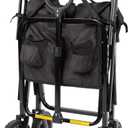 Amazon Basics Collapsible Heavy Duty Utility Wagon for Outdoor Sports, Camping, Garden, and Shopping, 265 Pounds Capacity, 27.6 x 40.9 x 20 inches, Black