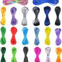 2 x Nylon Cord for Bracelet Making 1.5mm Nylon Cord Rattail Cord 20 Bundles 219 Yard Silk Satin Cord Satin Cord Nylon Cord for Jewelry Making Chinese Knotting Cord Strings for Bracelets