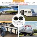 2 Sets 2000Lbs Trailer Hub Kit 5 Bolt 4.5",5 Lug Trailer Wheel Hub Fit 1" and 1-1/16" Trailer Straight Spindles,54.5 Trailer Axle Kit,Boat Trailer Hubs 5 Lug(only for Straight Spindle)