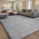 Sour Lemon 10x14 Area Rugs for Living Room, Soft Large Area Rug Fluffy Grey Rugs for Bedroom, Machine Washable Area Rug Non Slip Carpet Rug for Living Room Playroom Kids Room Home Decor