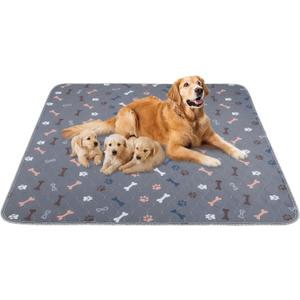 Washable Pee Pads for Dogs 72"x72", Reusable Puppy Pads Extra Large Upgrade Non-Slip Dog Pee Pads Super Absorbency Training Pads Quick Dry Whelping Pads for Dog Playpen, Protects Floor Sofa Bed (72*72 Inch (Pack of 1), Dark Grey)