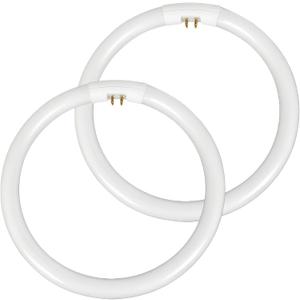2-Pack 22W T5 Circular Bulb Compatible with Floxite, Zadro and Rialto Vanity Mirrors, 7.25 Inch Round Fluorescent Tube with G10Q-4 Base, 6500K Daylight