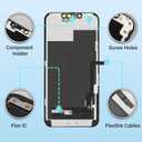 Screen Replacement for iPhone 13 Pro Max, 6.7 Inch Full HD LCD and Touch Digitizer Assembly Includes Repair Tools, Waterproof Adhesive, and Tempered Glass Screen Protector