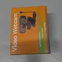 1080P HD Webcam with Privacy Cover, Wide-Angle Lens, Auto Light Correction, Plug & Play USB Webcam for Laptop, Desktop (Black)