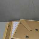 KINLINK 11x14 Picture Frame Natural, Solid Wood Frames 14x11 with Acrylic Plexiglass for Pictures 5x7/8x10 with Mat or 11x14 without Mat, Tabletop and Wall Display Photo Frame Set of 4