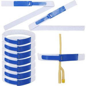 Sosation 10 Pack Foley Leg Strap Catheter Holder Anti Slip Urinary Legband Holder Catheter Supplies Leg Strap Anti Irritation Silicone Grip