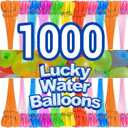 1000 Pcs Bulk Water Balloons Quick Fill, Easy Fill Outdoor Activity Toys for Kids & Adults, Rapid Self-Sealing Quick Connect Balloons, Summer Party Favors for Backyard Lawn Games, Splash Fighting Fun