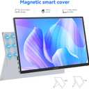 Touchscreen Portable Monitor 14 Inch IPS Slim Travel Screen FHD 1920X1200 HDR FreeSync Bezel Less USB-C Computer Monitor with Cover Stand and Speakers for Laptop PC Mac Surface PS4/5 Xbox