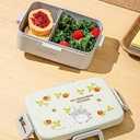 Skater My Neighbor Totoro Bento Lunch Box (22oz) - Cute Lunch Carrier with Secure 4-Point Locking Lid - Authentic Japanese Design - Durable, Microwave and Dishwasher Safe - Raspberry