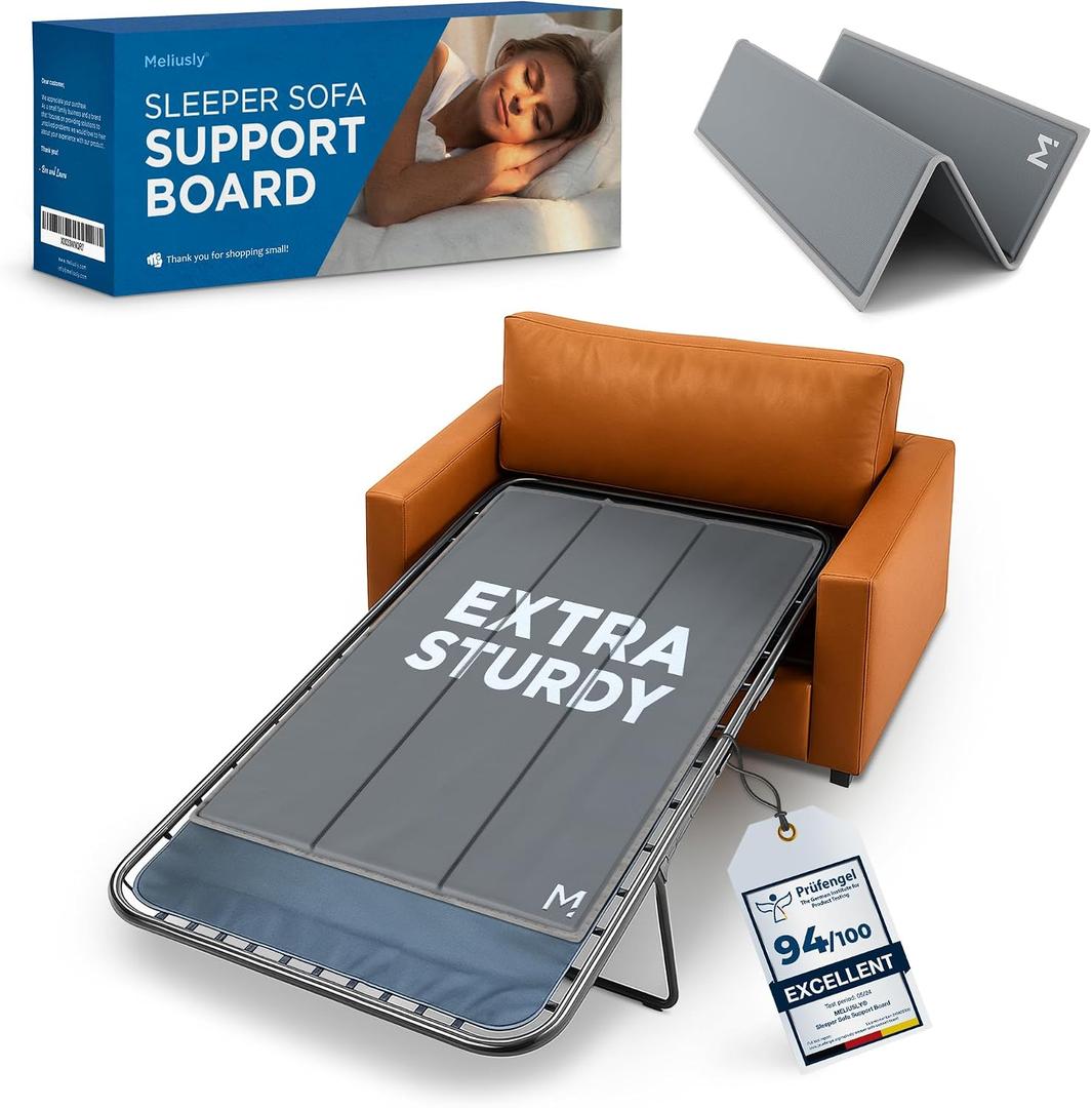Meliusly Sleeper Sofa Support Board Twin Size (36x48) Heavy Duty Wood Sofa Bed Board for Pull Out Couch, Foldable Mattress Support Under Mattress Bar Shield, Sofa Bed Support, Folding Bed Board