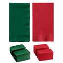 3 x Perfectware Christmas Paper Dinner Napkins, 2-Ply, Red and Green, 50 Count, 15 x 17 Inches