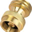 1LB Propane Cylinder Adapter for Weed Torch Burner, 20LB to 1LB Propane Tank Converter, Refill Adapter for Camping, Grilling, or Tailgating, Solid Brass Material