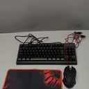 BlueFinger RGB 87 Keys Gaming Keyboard and Backlit Mouse Combo, 75% USB Wired Rainbow Keyboard, Gaming Set for Laptop PC Computer Game and Work