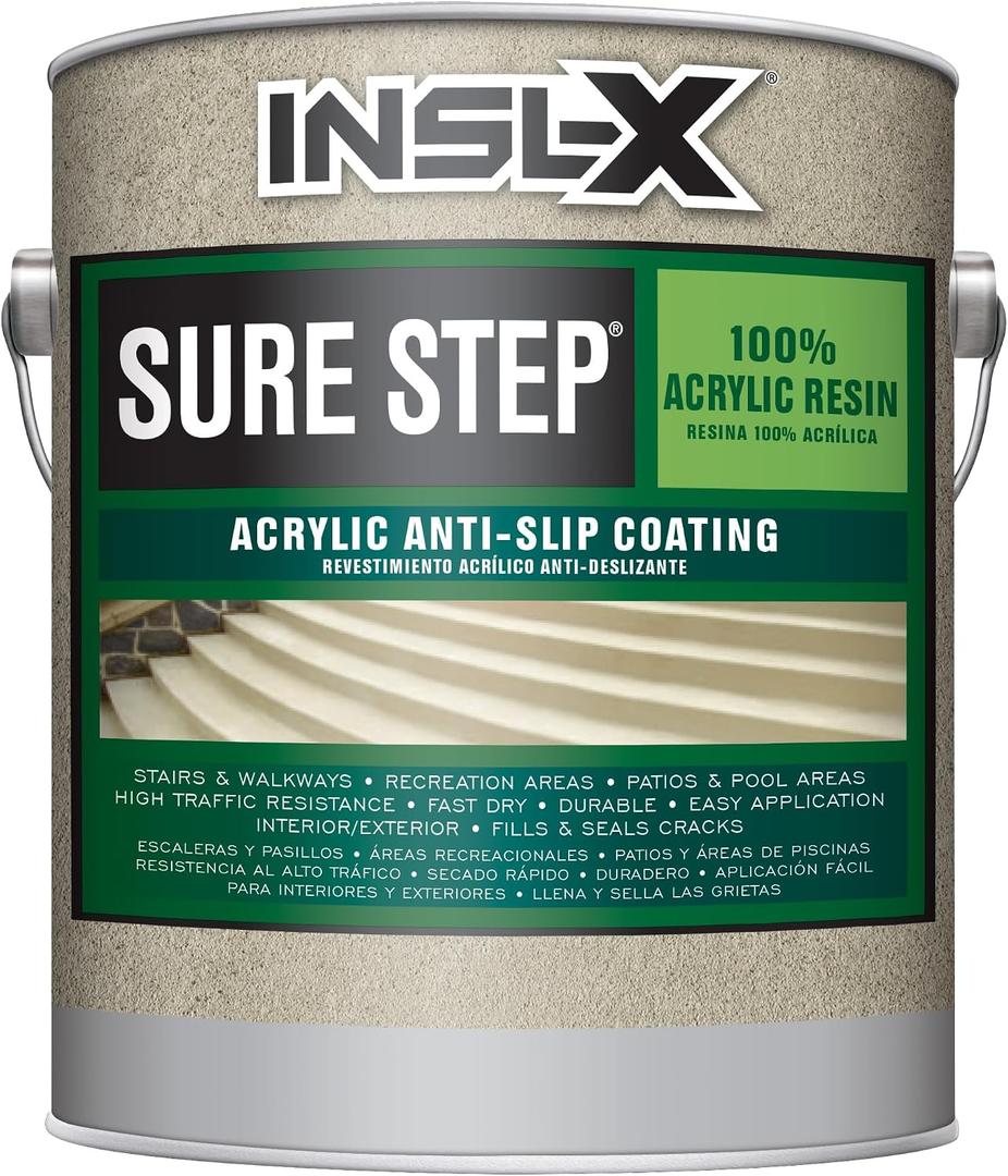INSL-X Sure Step Acrylic Anti-Slip Paint, Desert Sand, 1 Gallon (Pack of 1), 128 Fl Oz