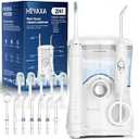 Water Flosser & Ultrasonic Electric Toothbrush Combo, 600ML Water Dental Flosser with 7 Jet Tips, 10 Adjustable Water Pressure, 5 Toothbrush Heads for Home Use, Gums, Braces (Black)