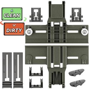 UPGRADED W10350376 W10350374 Dishwasher Top Rack Parts For Kenmore Dishwasher Parts,W10195840 W10712394 KUDS35FXSS5 Dishwasher Upper Rack For Kitchenaid Whirlpool Kenmore Dishwasher Top Rack Parts