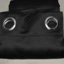 RYB HOME Blackout Thermal Insulated Blind Curtains, Noise Reduce Barrier for Nursery, Portable Curtain for Sliding Glass Door/Storage/Space Room Divider, 7 ft Tall x 8.3 ft Wide, Black, 1 Panel