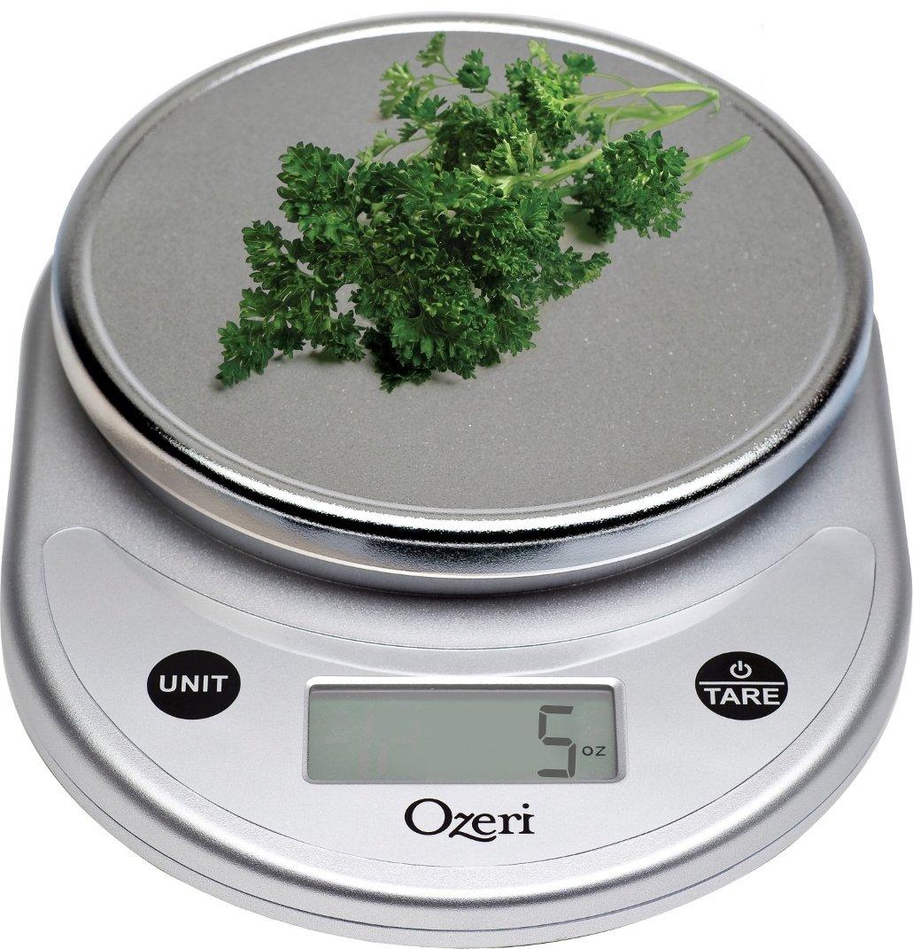 Ozeri Pronto Digital Multifunction Kitchen and Food Scale, All Silver, Compact