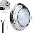 RVZONE Marine Boat Dome Light 12V LED Marine Lights Interior with Toggle Switch 7" LED Boat Cabin Lighting with Stainless Steel Surface Mount