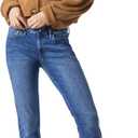 Mavi Women's Emma Mid Rise Slim Boyfriend Jeans Premium Stretch Denim, Comfortable Skinny Jeans, Straight & Bootcut Jeans, (Blue, M)