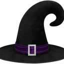 SULOLI Witch Hat, Witches Hat Wizard Costume Accessory for Halloween Cosplay Party