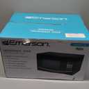 Emerson 0.9 Cu. Ft. Compact Countertop Microwave Oven with Touch Control, LED Display, 900W, 6 Auto Menus with Removable Glass Turntable and Child Safety Lock, MW9255W, White