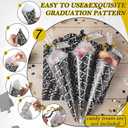 Marspark 60 Set Graduation Treat Bags Class of 2026 Grad Party Favors DIY Cone-shaped Goodie Candy Grad Bags with Wrap Paper, Tags & Twist Ties for Gifts Wrapping Congrats Party Supplies