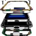 Lunivop Compatible with iPhone 16 Pro max Case Heavy Duty Protection Dustproof Built in Screen Protector Rugged Stand 360 Full Body Military Grade Metal Bumper Phone Cases (Camouflage 2024)