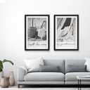 Wiscet 16x24 Picture Frame Set of 3, Display Pictures 12x18 with Mat or 16 x 24 Poster Frame without Mat, Wall Gallery Photo Frames, Black