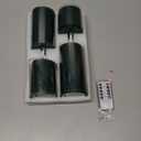 AFINETH Green Flameless Candles with Remote, Battery Operated Pillar Candles Real Wax, Flat Top Flickering Christmas LED Candle Decorations for Xmas, Home, Party Decor, Set of 4