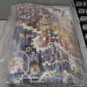 Rugs 5x7 Washable Rug, Non Slip Large Rug for Living Room Bedroom Dining Room, Low-Pile Kid & Pet Friendly Distressed 5x7 Carpet Print Floor (Border Brown/Navy Blue)