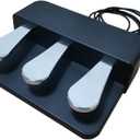 DYNWAVE 3 Pedal Unit Soft Sostenuto Sustain Pedal Portable High Part Direct Replaces for Electric Pianos Keyboards