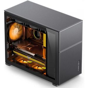 JONSBO D31 MESH Black Micro ATX Computer Case, MATX/ITX Mainboard/Support RTX 4090(335-400mm) GPU 360/280AIO,Power ATX/SFX: 100mm-220mm Multiple Tool-Free Design,Black