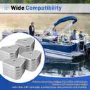 4Pcs Aluminum Casting Pontoon Corner Cap Deck Corner,Suitable for 90 Rounded Corner,Height 3-1/8" to 3-3/16" Top 3-1/8" to 3-3/16"