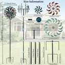 Stargarden Wind Spinners for Yard and Garden,Metal Wind Sculptures & Spinners, 6 Layers Windmill with Sturdy Stakes, Metal Yard Art Decoration