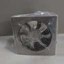 HG Power 10 Inch Metal Exhaust Fan with Switch, 988 CFM Powerful Garage Exhaust Fan with Damper, Potable Wall Mount Fan Fume Extractor Ventilation Fan for Shop, Shed, Basement, Chicken Coop, Silver