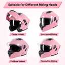 Adult Modular Motorcycle Helmets, DOT Approved Flip up Dual Visor Full Face Helmet for Men Women Moto ATV UTV Snowmobile ADV Four Wheeler Street Bike with Gloves & Mask, Medium