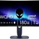Alienware 34 Curved Gaming Monitor AW3425DWM - 34-inch WQHD 180Hz 1ms Display, 1500R, AMD FreeSync Premium, VESA AdaptiveSync.