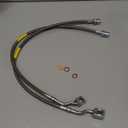 Extended Front Stainless Brake Lines Compatible With Chevy Silverado 1500 2007-2019, Chevy Silverado 2500 2011-2019, With 3500HD, With GMC Sierra 1500 2500 2007-2019 5-7.5" Lift