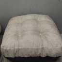 IASEAHK Chair Cushions, Foam Dining Chair Cushions, Tufted Indoor Chair Pads, Set of 4, Beige, 16.5” x 16.5” x 3.5”