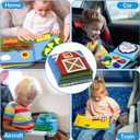 Montessori Busy Book , Felt Quiet Book for Baby, Preschool Early Learning Educational Toys for Kids Age 3 4 5 6 Years, Develops Fine Motor Skills,Toddlers Activities Toy for Airplane Car Travel (Blue-farm)